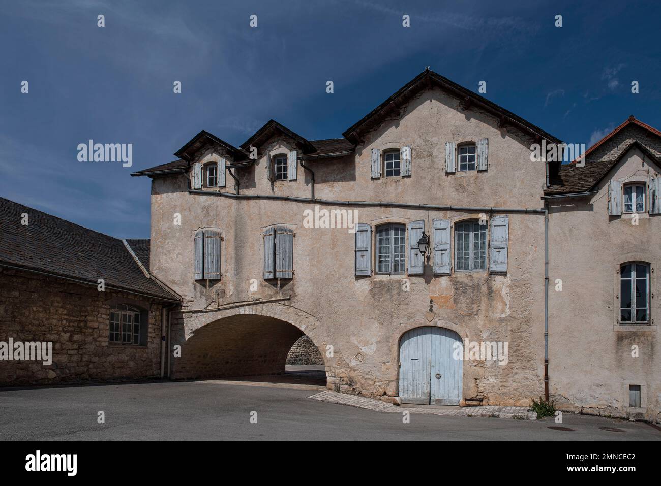 Architecture and landscape of Saint Rome de Dolan in Aveyron, France ...
