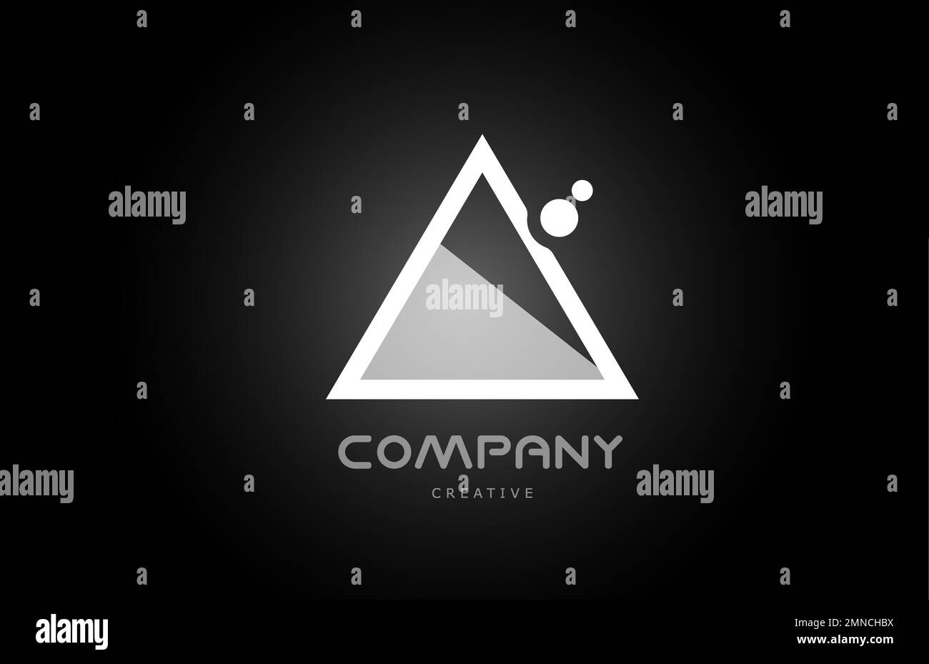 A black and white alphabet letter logo icon with dots. Creative ...