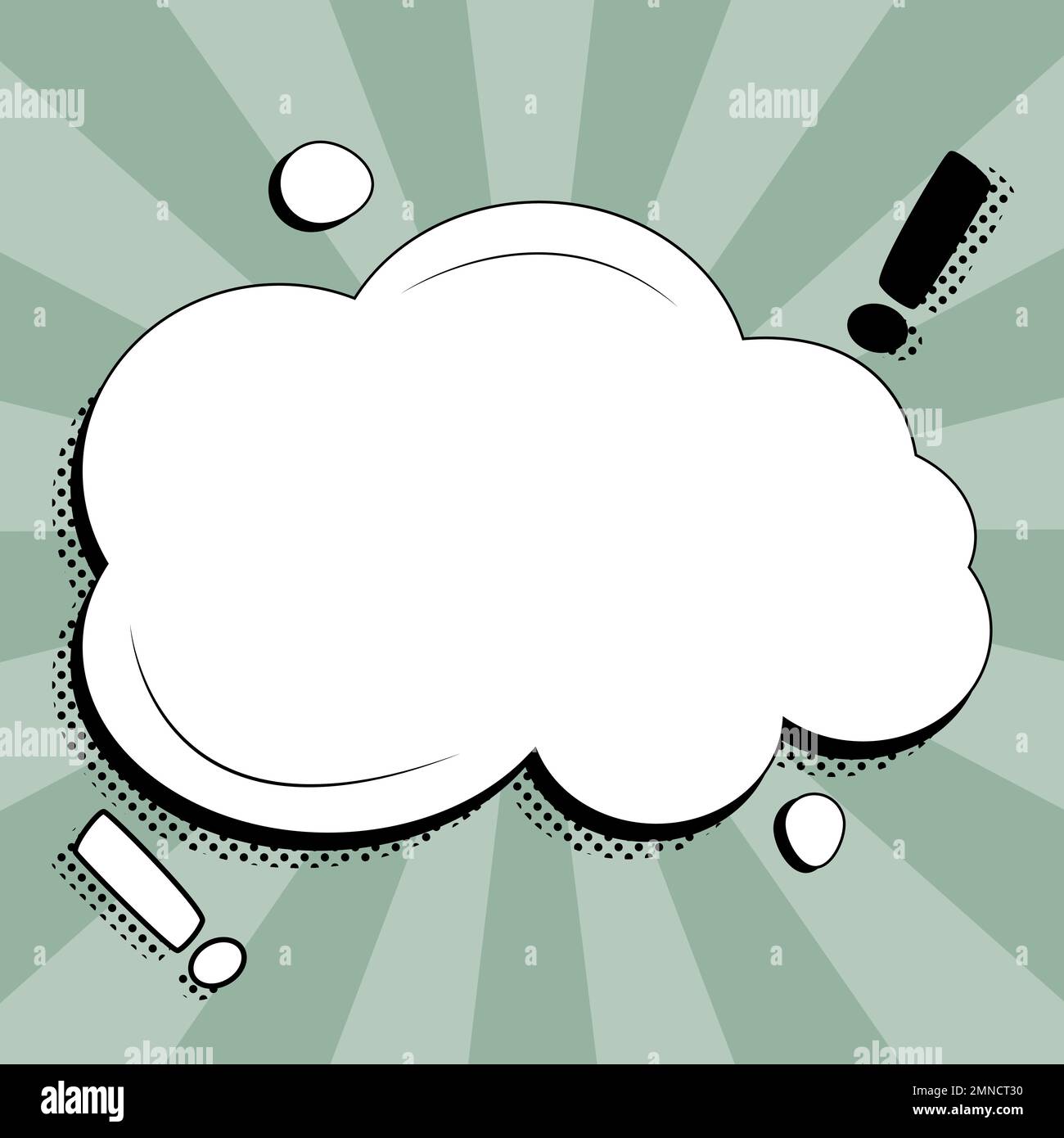 Comic Blank Speech Bubble With Copy Space Over Color Background Design. Empty Template In Explosion Framework Representing Fancy Add and Attractive Stock Vector