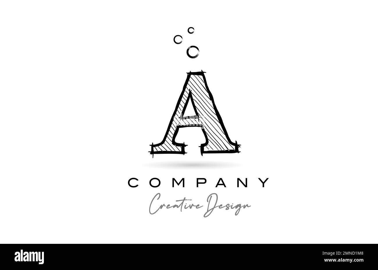 A black white alphabet letter logo icon with cartoonish style. Creative ...