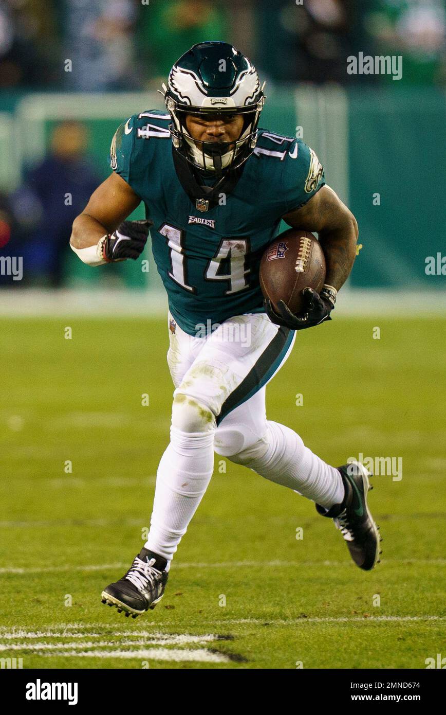 Philadelphia Eagles running back Gainwell (14) in action during the NFC Championship NFL