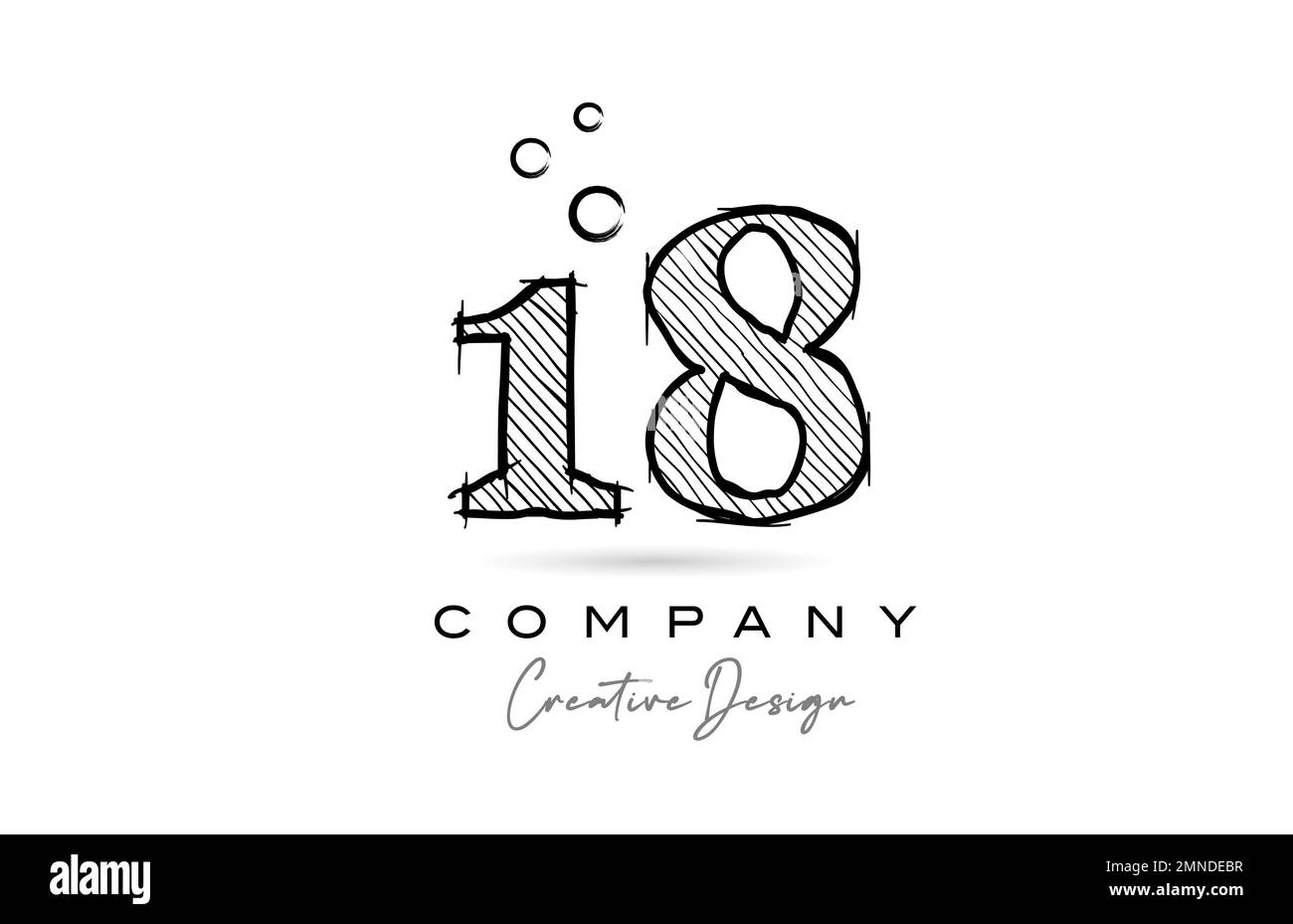 hand drawing number 23 logo icon design for company template or business.  Creative logotype in pencil style Stock Vector Image & Art - Alamy