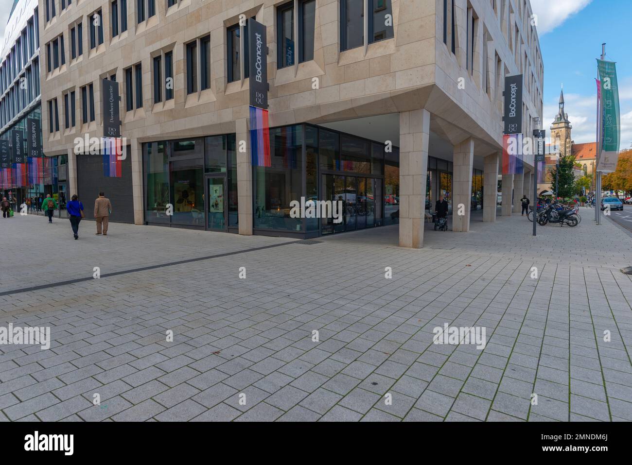 Exqisite shopping area Dorotheen Quartier, city centre, Stuttgart, Baden-Württemberg, Southern Germany, Central Europe Stock Photo