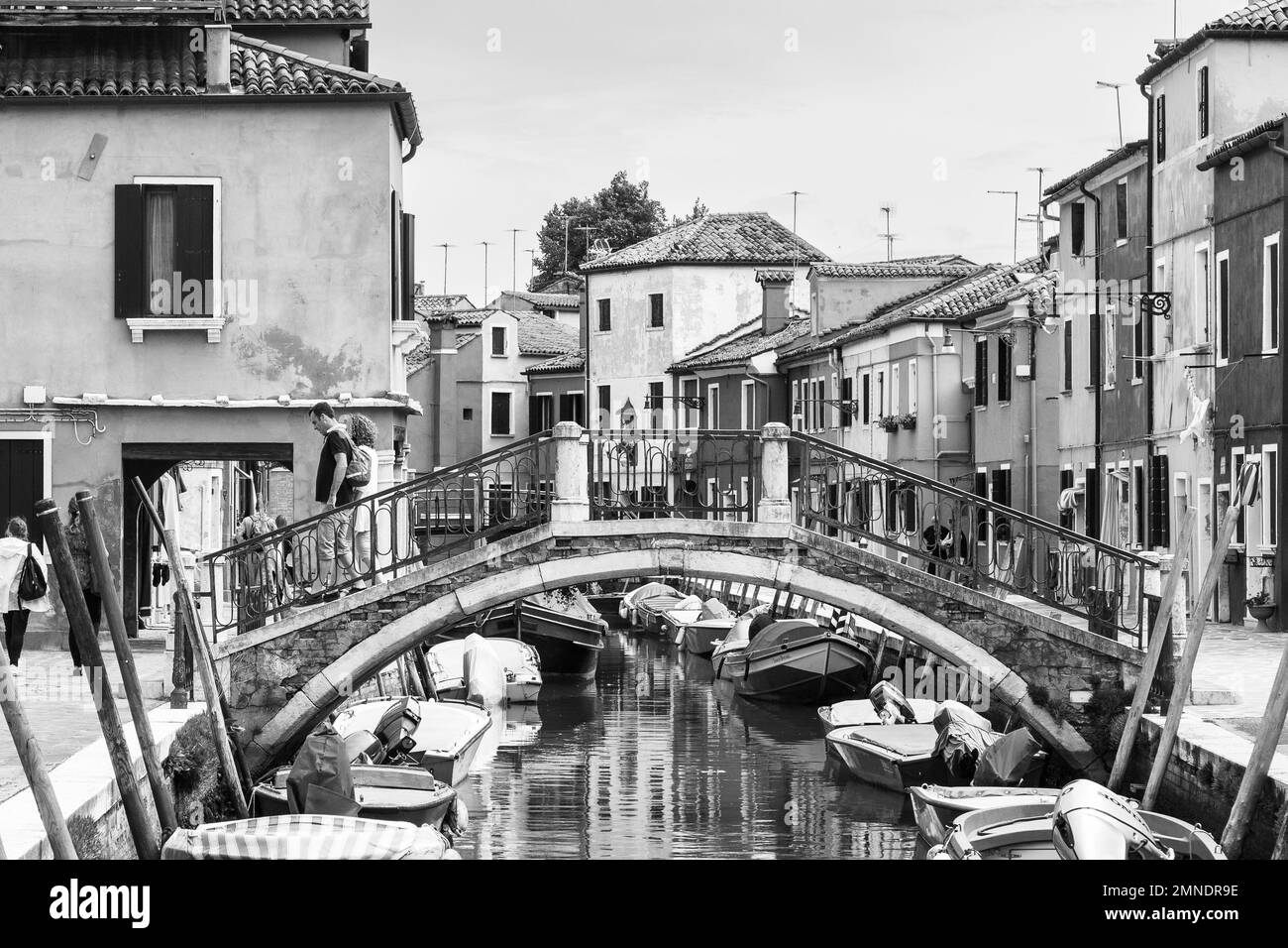 Streets of burano Black and White Stock Photos & Images - Alamy