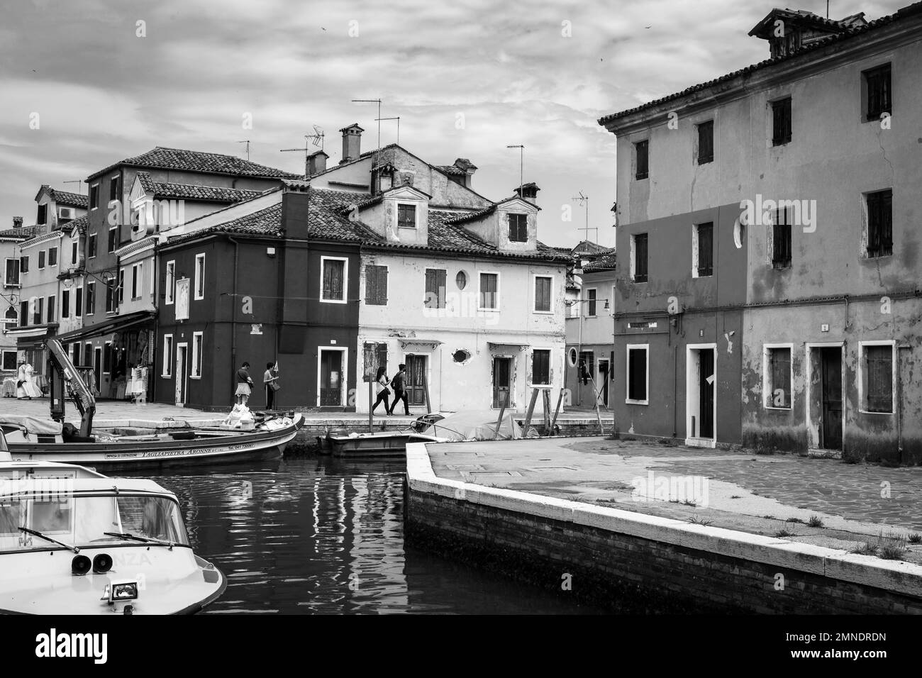 Streets of burano Black and White Stock Photos & Images - Alamy