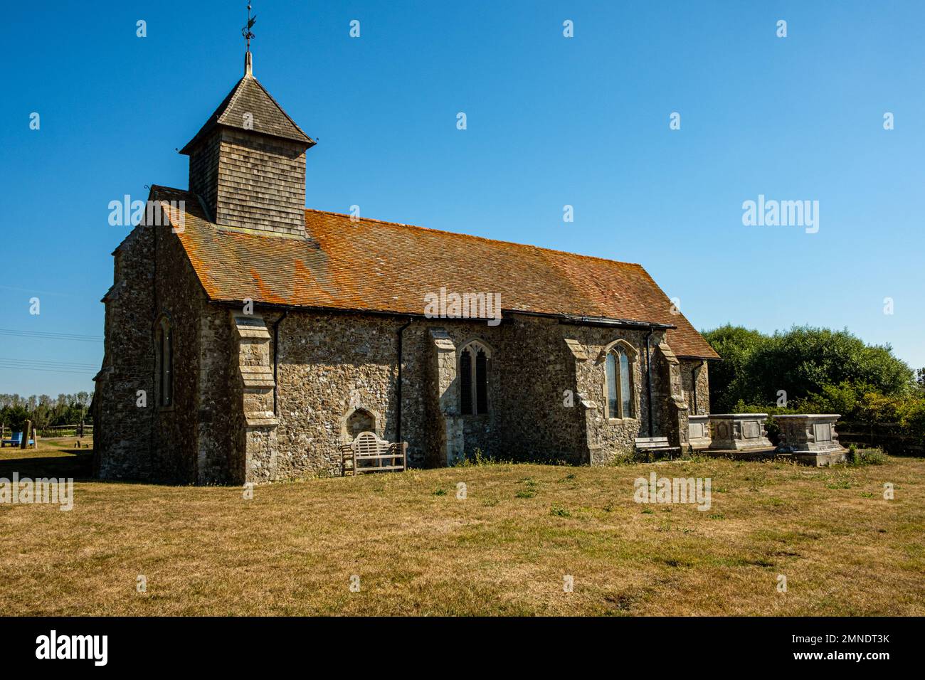 St Thomas the Apostle Church, Harty Ferry Road, Leysdown-on-Sea, Kent, England Stock Photo