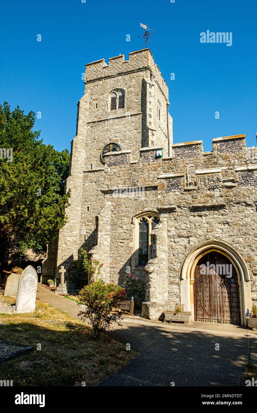 All Saints Church, High Street, Eastchurch, Kent, England Stock Photo