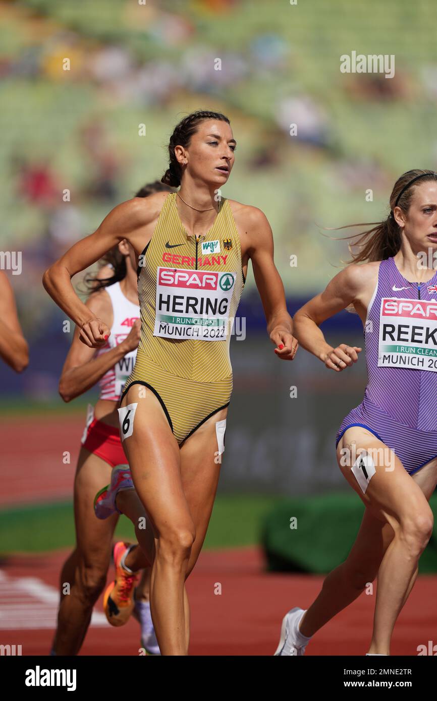 Christina Hering participating in the 800 meters of the European ...