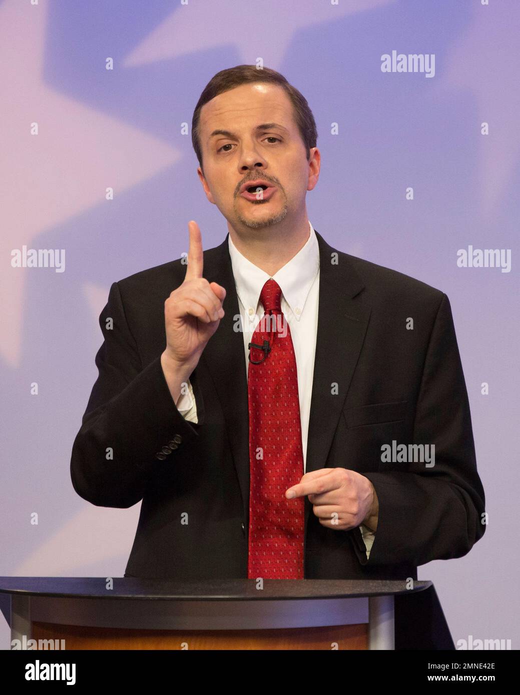 First time candidate Michael Snyder, R-Bonners Ferry, speaks during a
