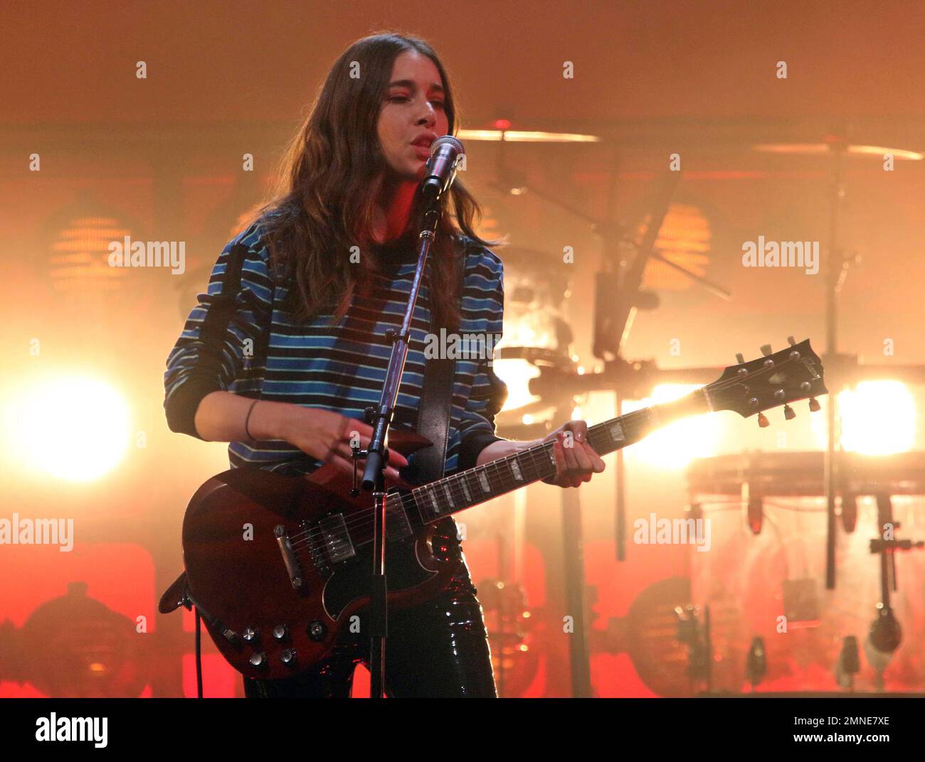 Danielle Haim with HAIM performs during the Sister Sister Sister Tour