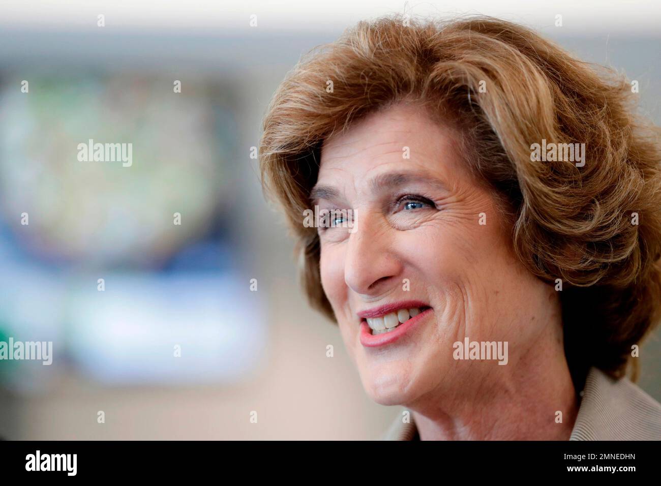 Denise Morrison, president of Campbell's Soup, gets a tour of the