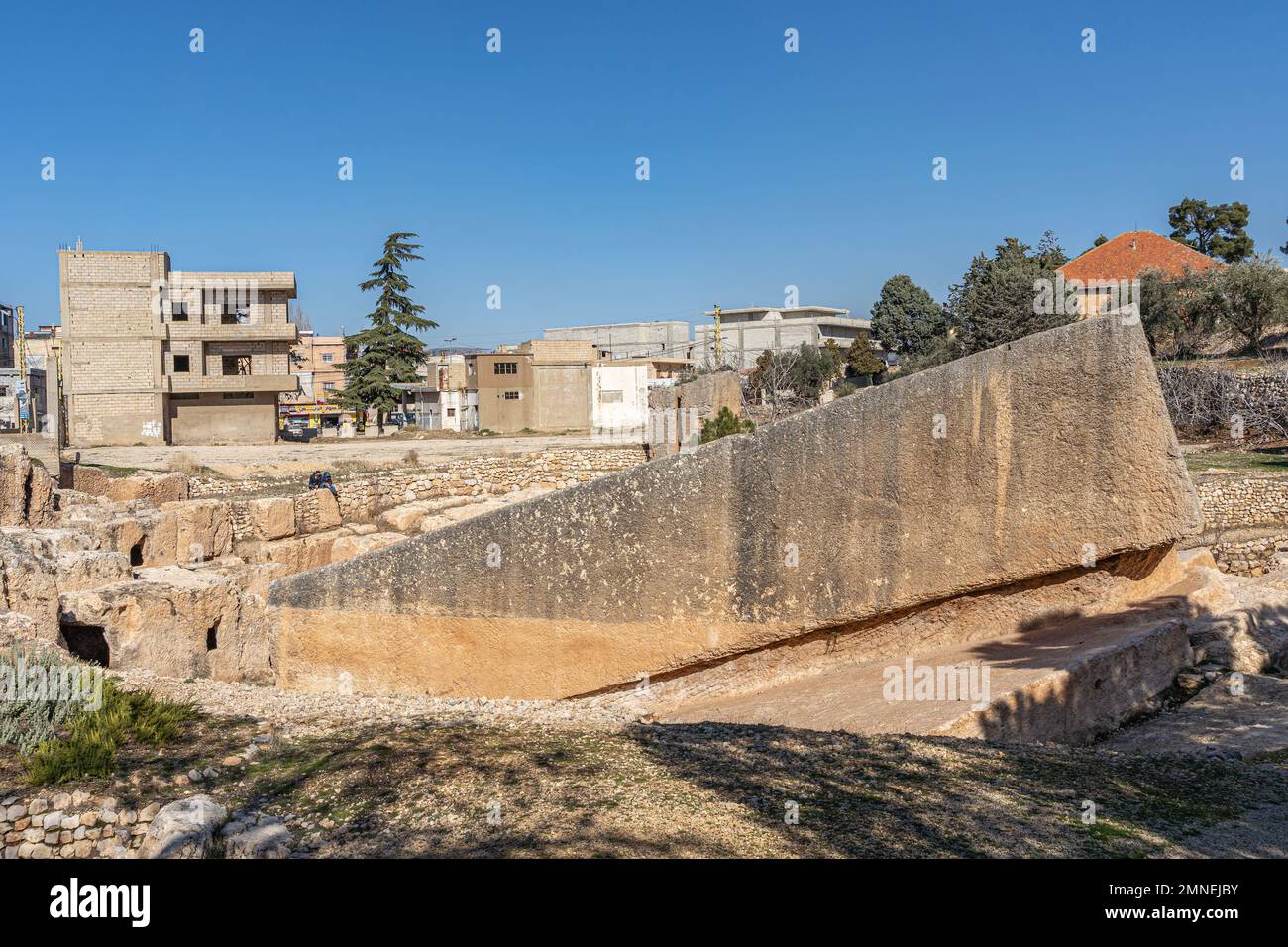 The biggest stone in the world, Lebanon Stock Photo Alamy