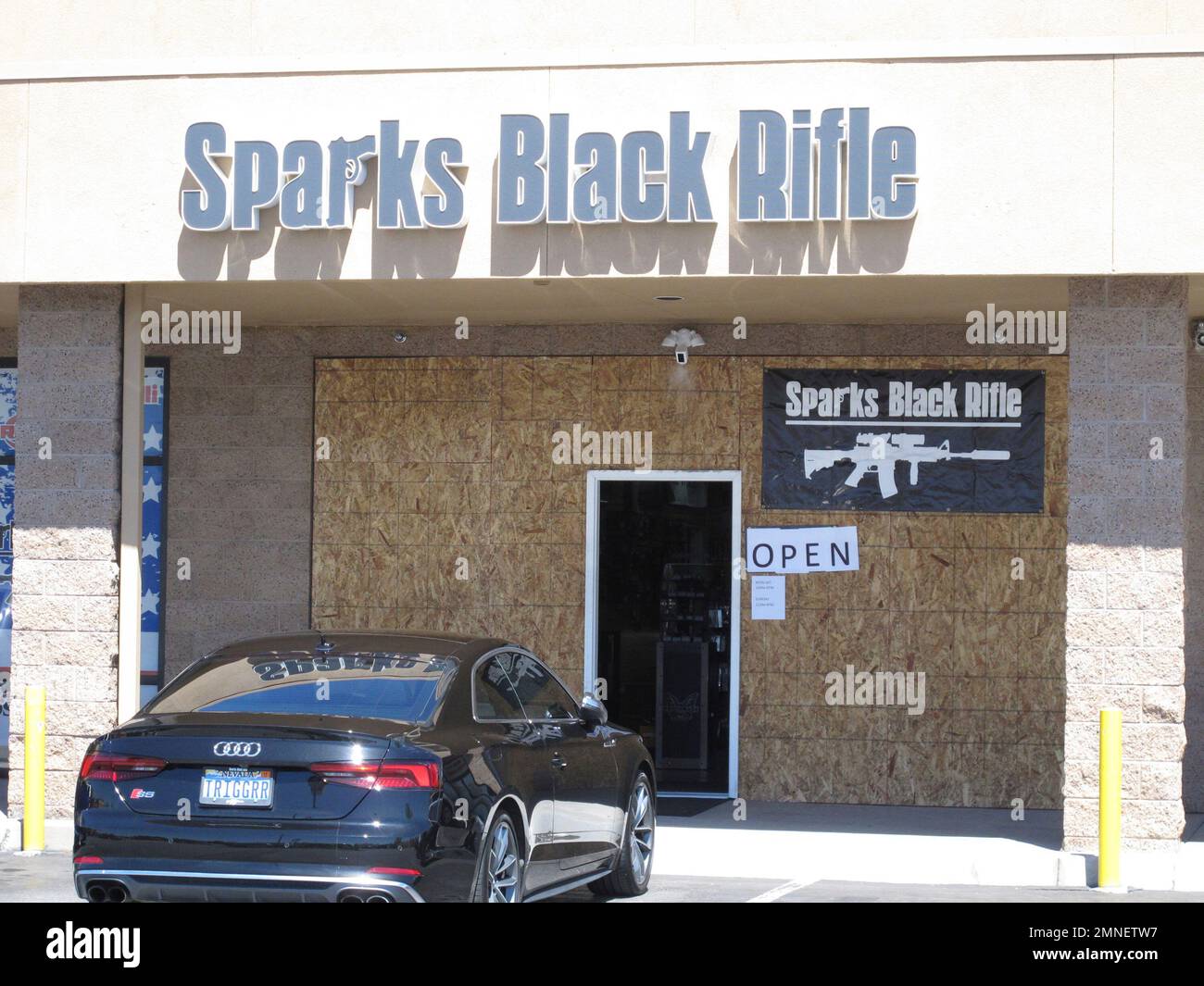 The Sparks Black Rifle gun store is pictured in this photo taken