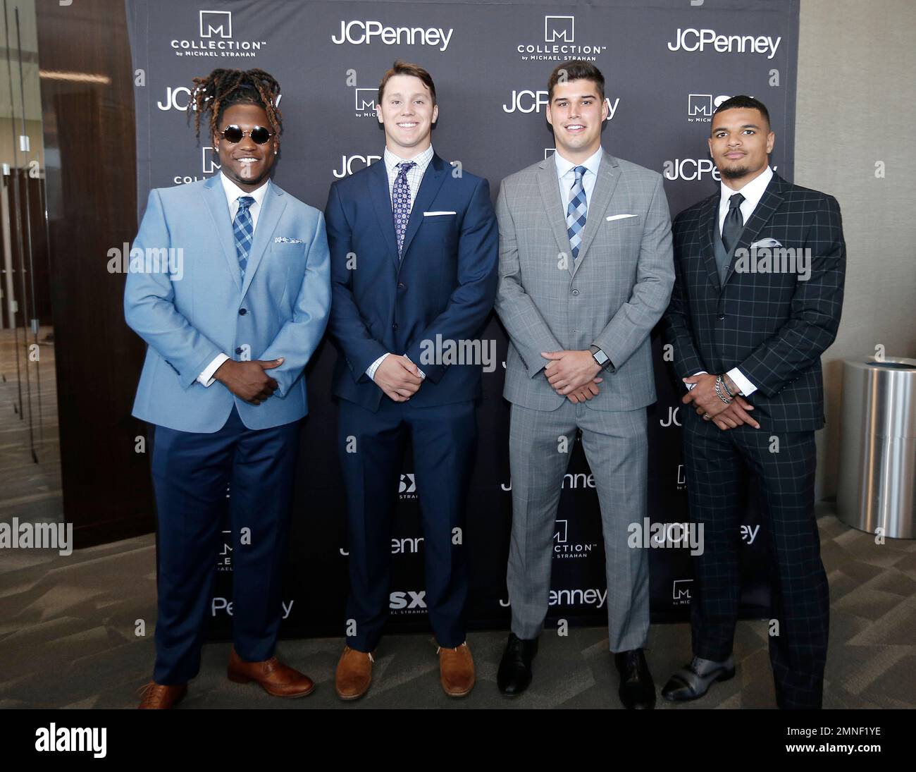 IMAGE DISTRIBUTED FOR JCPENNEY - NFL draft Prospect Shaquem Griffin takes  part at the NFL Draft Event with COLLECTION by Michael Strahan and JCPenney  at The Star in Frisco on Tuesday, April