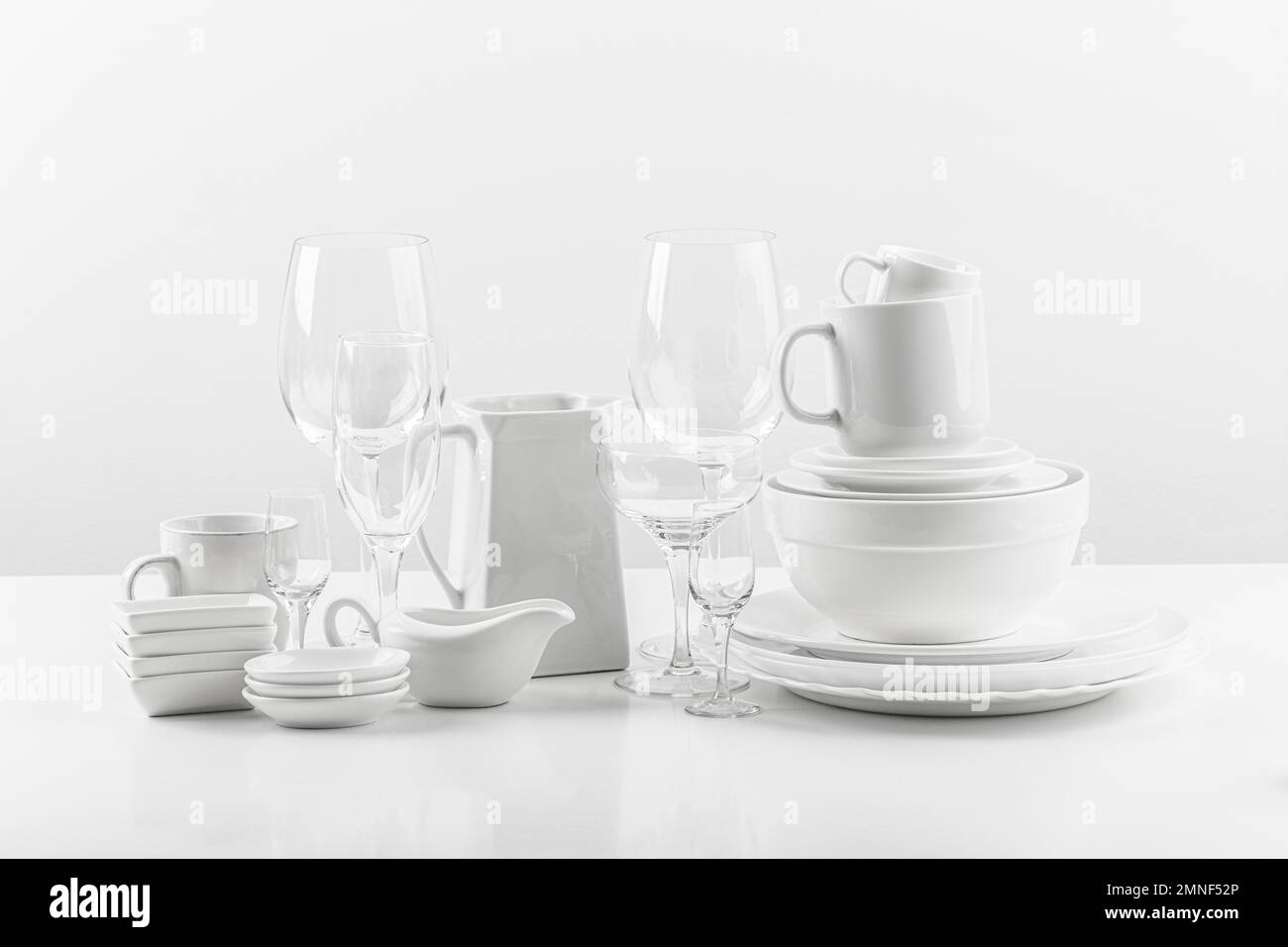 ceramic tableware collection. Resolution and high quality beautiful photo Stock Photo