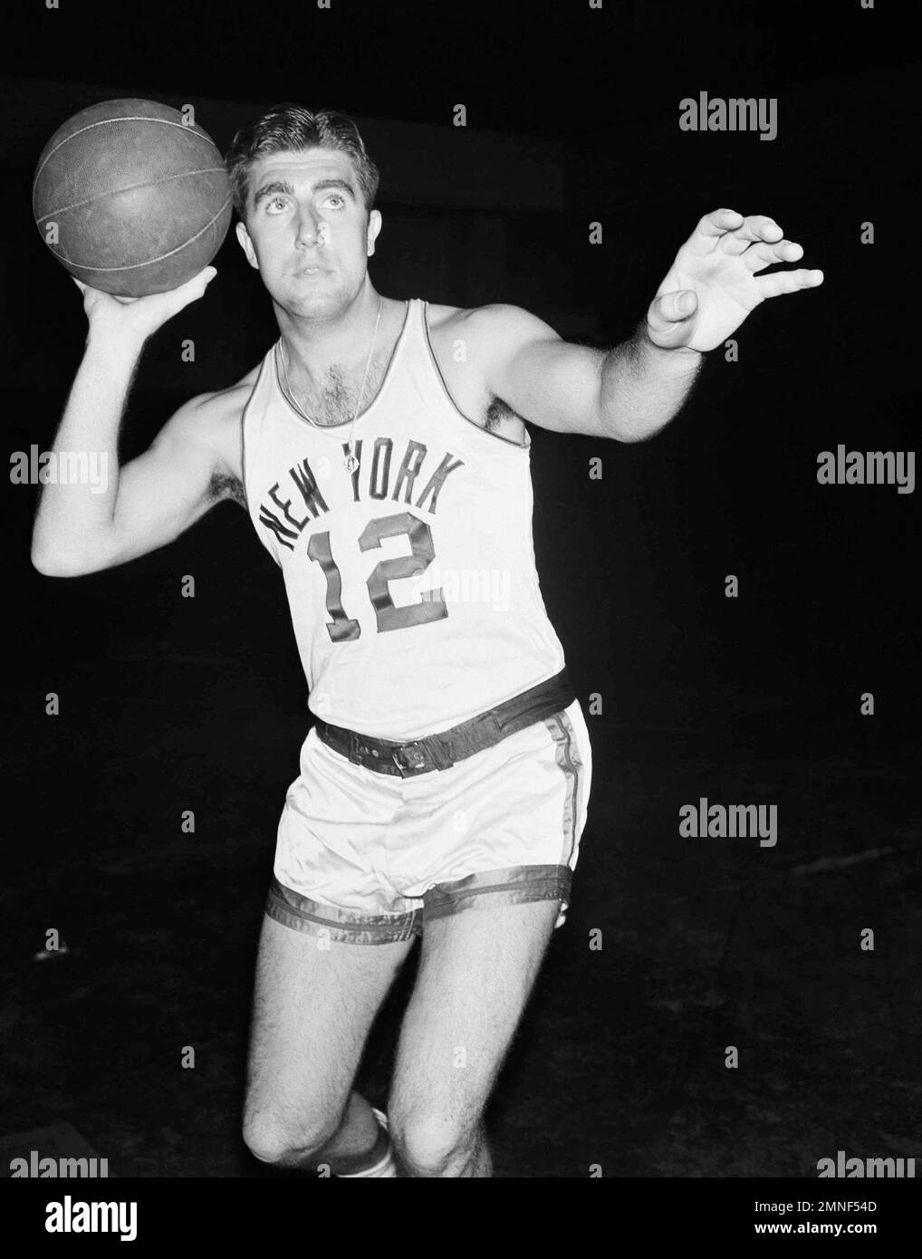New York Knickerbockers Vince Boryla is pictured at the 69th Regiment