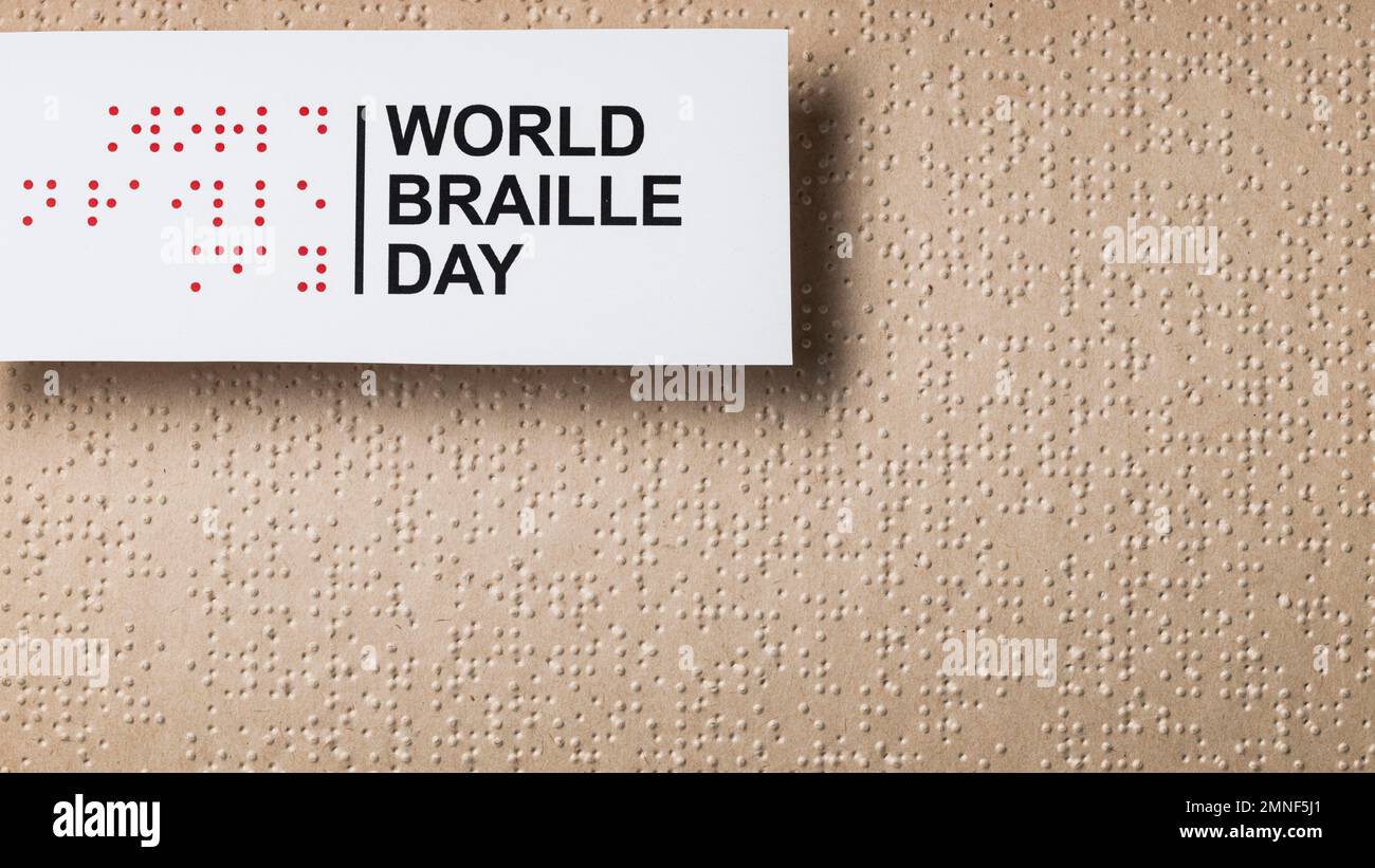 world braille day arrangement flat lay. Beautiful photo Stock Photo Alamy