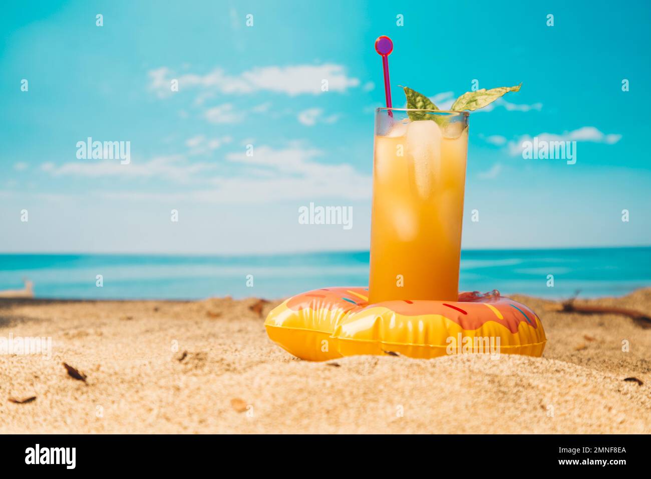 tropical drink sandy beach. Resolution and high quality beautiful photo  Stock Photo - Alamy