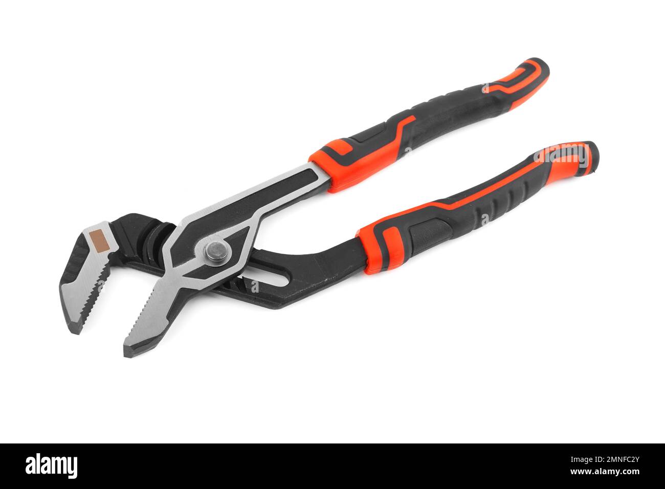 Pump pliers work tool or slip joint pliers isolated cut out on white