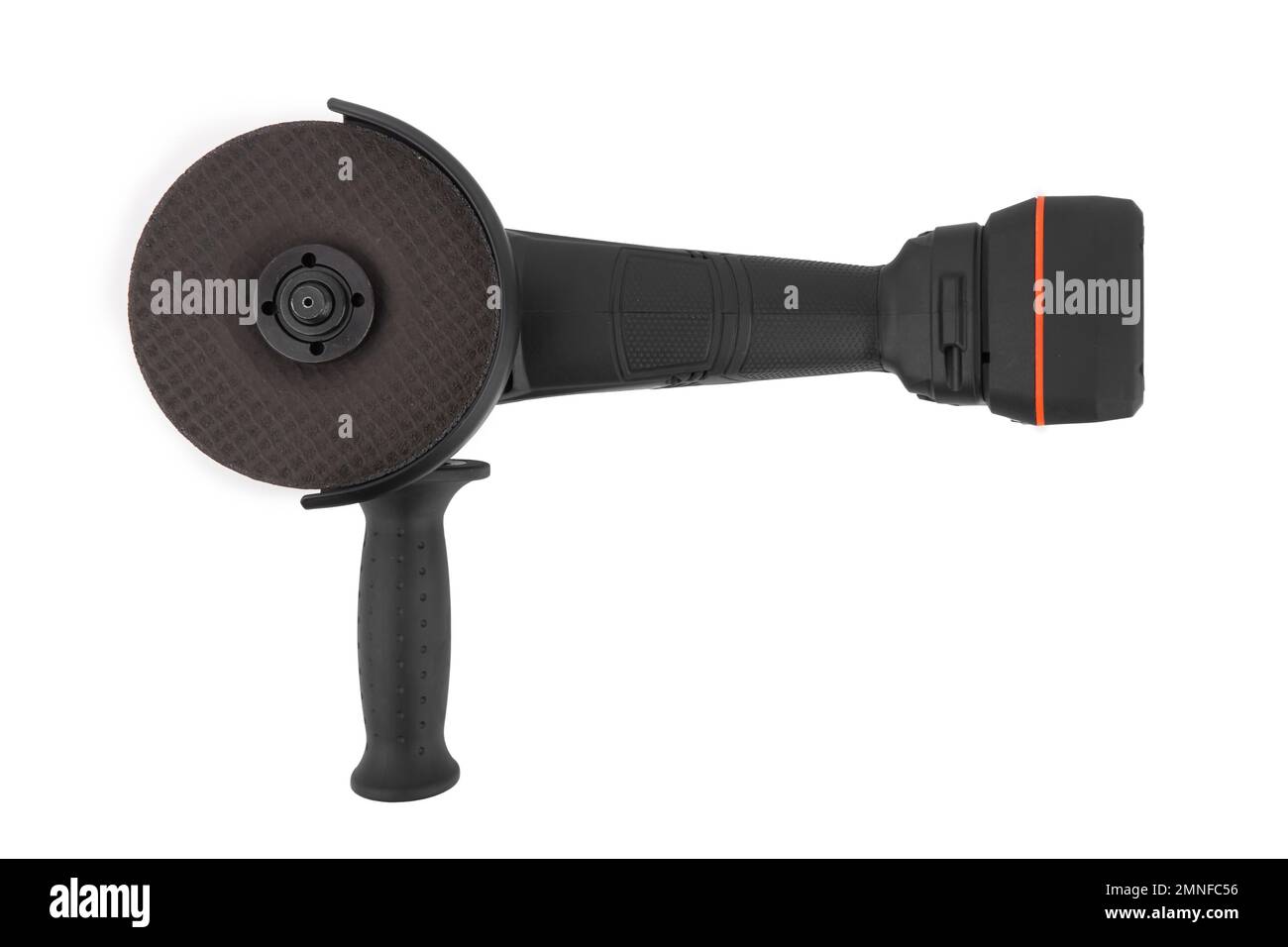 Cordless grinder on battery isolated on white background Stock Photo