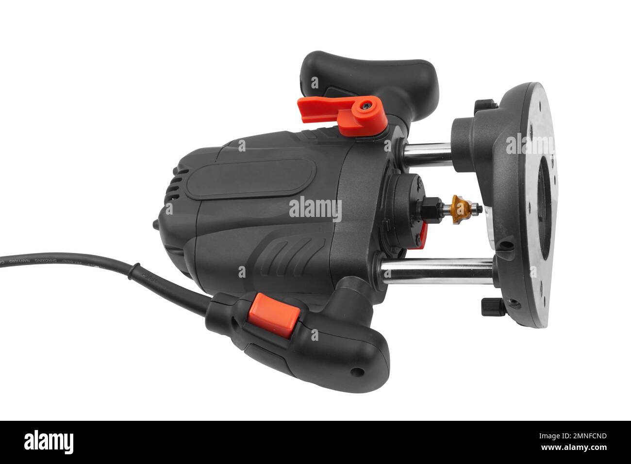 Milling machine for wood isolated on white background Stock Photo Alamy