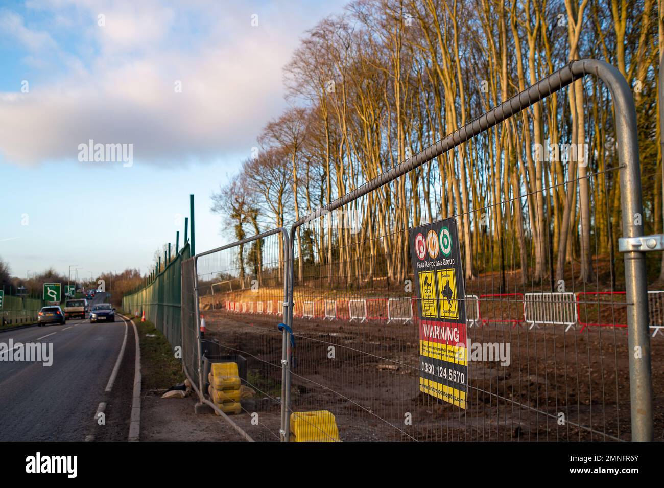 Wendover, Buckinghamshire, UK. 30th January, 2023. HS2 construction