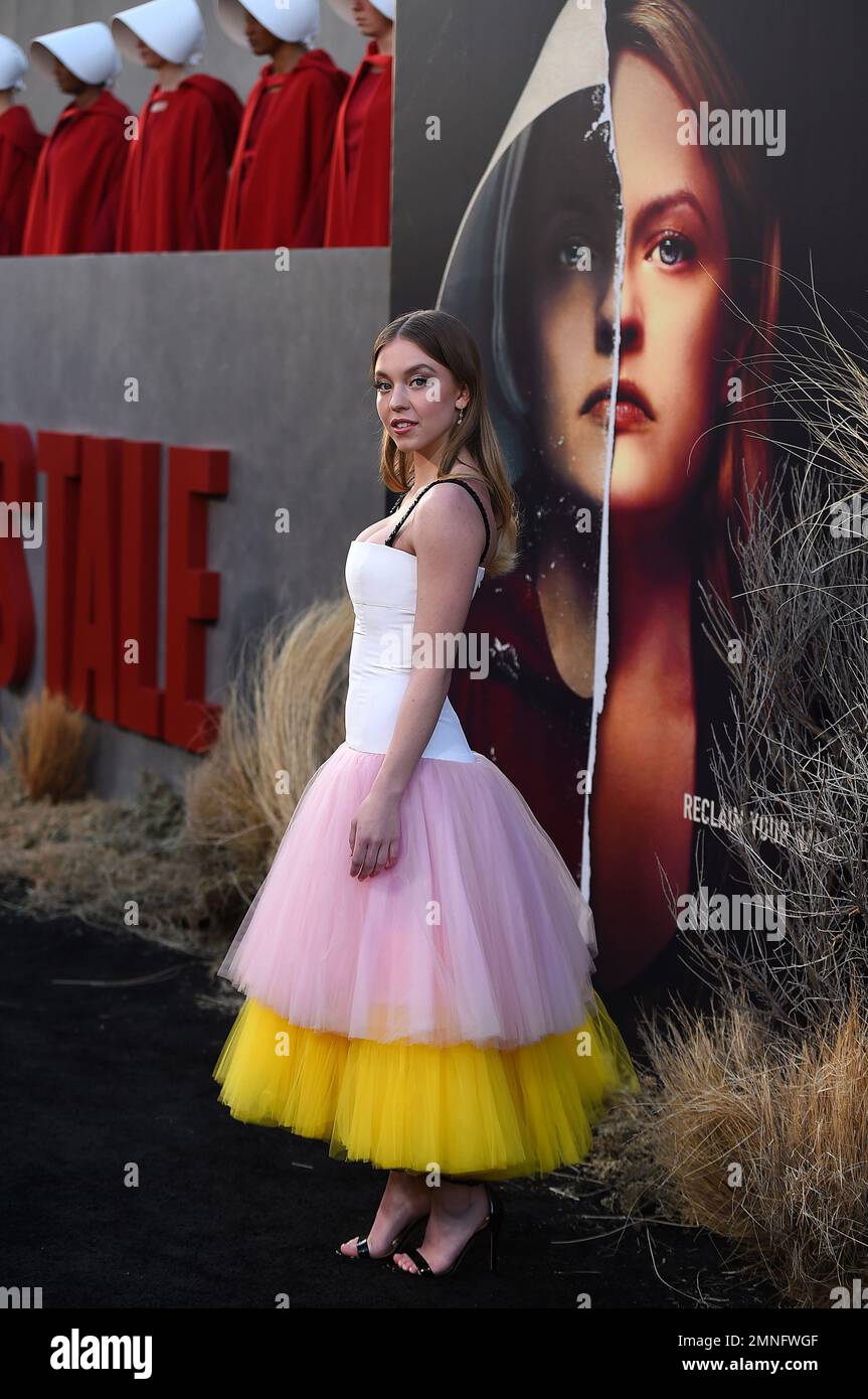 Cast member Sydney Sweeney arrives at the Los Angeles premiere of &ldquo;The