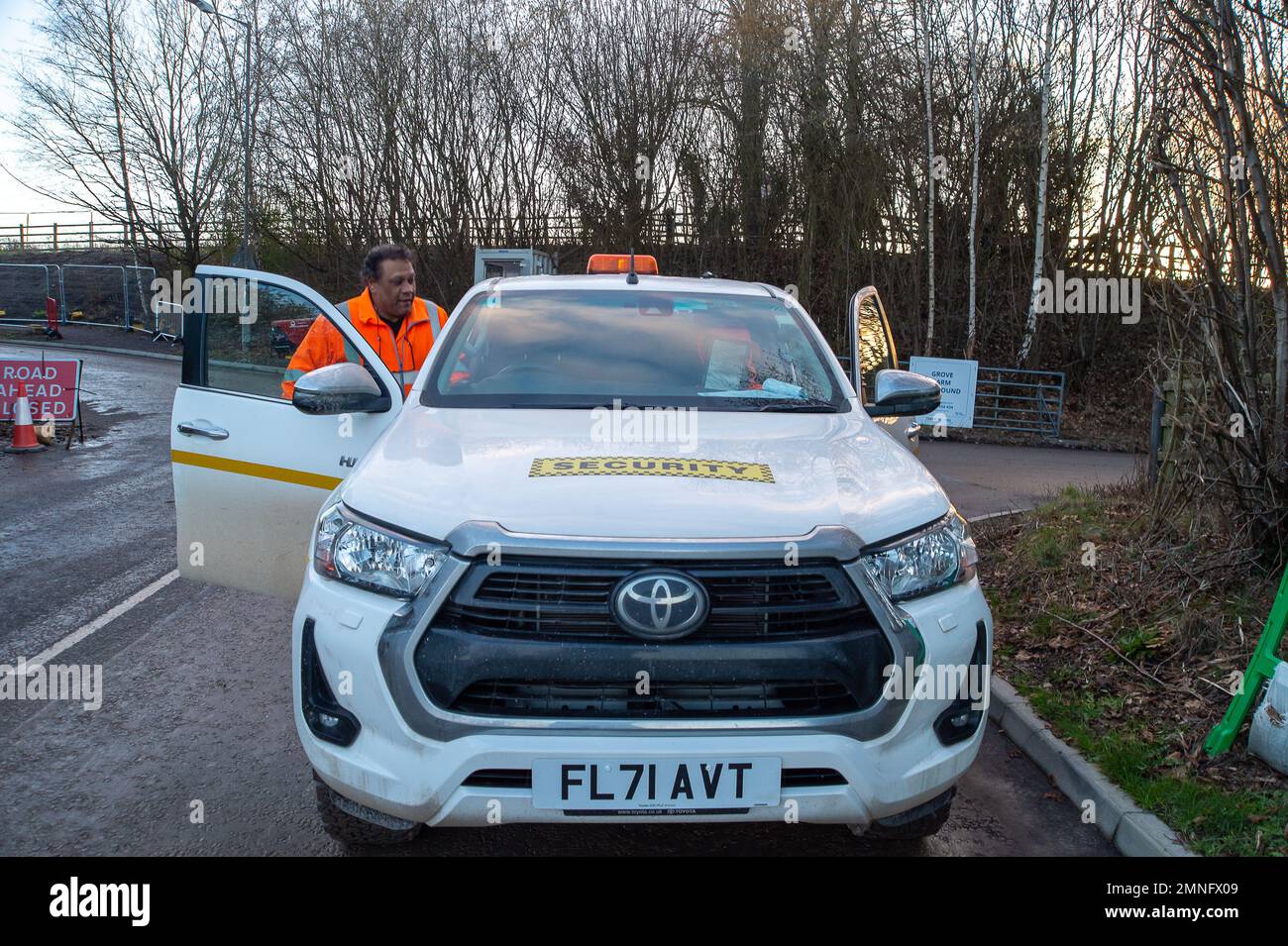 Wendover, Buckinghamshire, UK. 30th January, 2023. HS2 security ...
