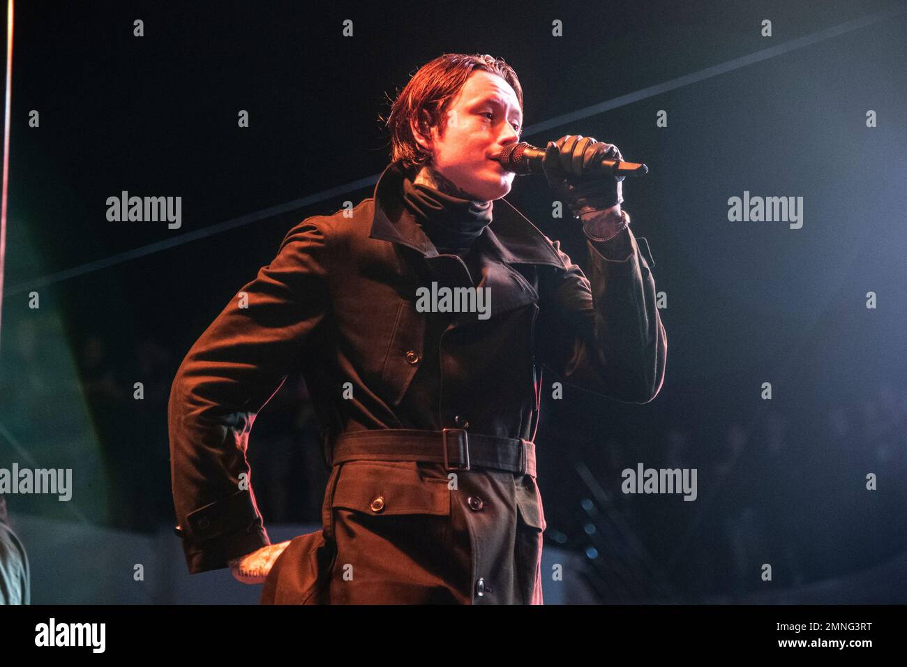 Noah Sebastian of Bad Omens performs on board the Carnival Magic during