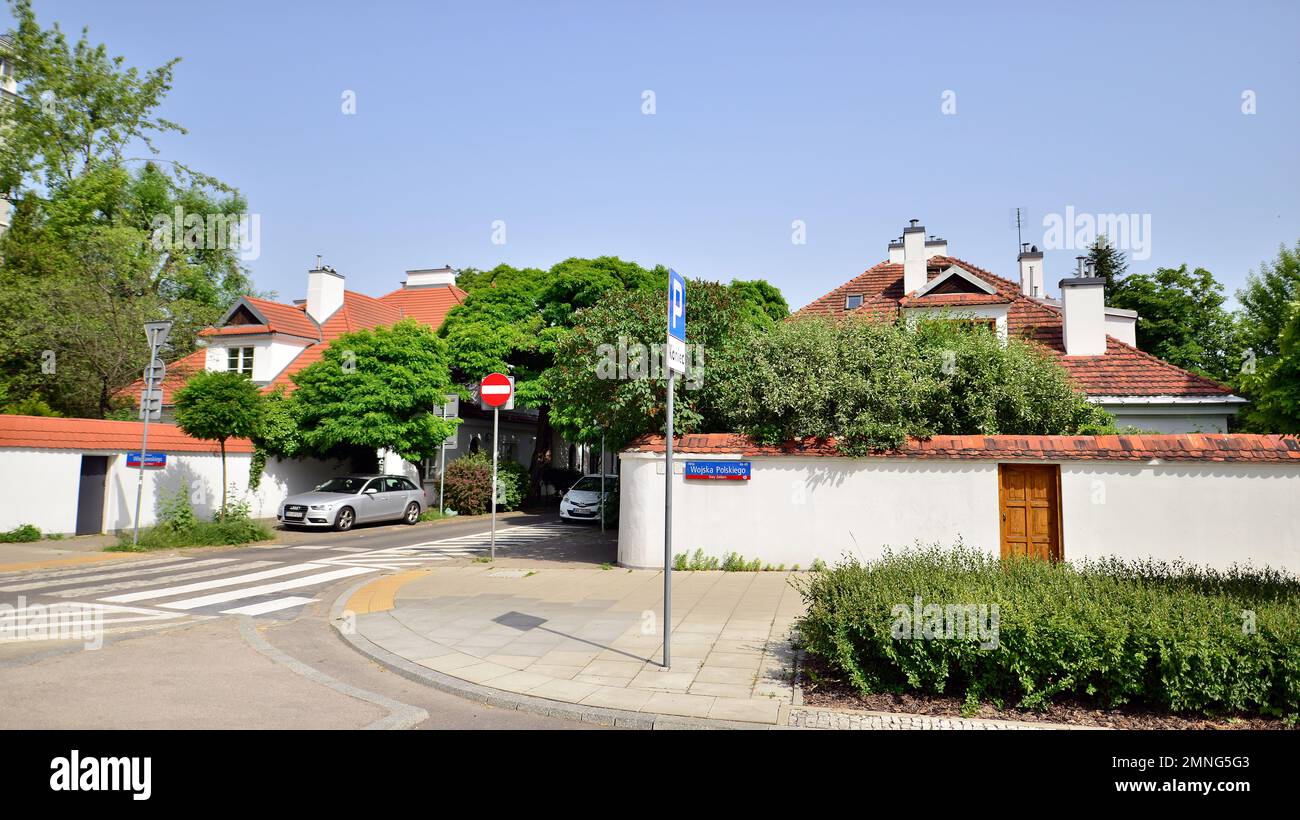 Warsaw Poland 19 June 2022 Stary Zoliborz Is A Kind Of Peaceful Warsaw Poland 19 June 2022 Stary Zoliborz Is A Kind Of Peaceful