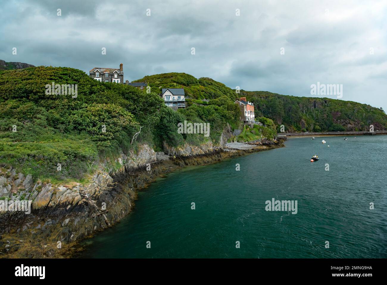 Barmouth View from Barmouth Bridge, featuring Afon Mawddach, Wales