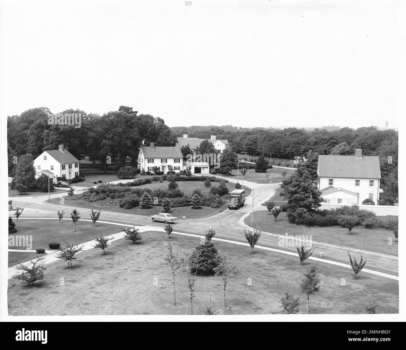 Naval Hospital St. Albans, Long Island, New York. Quarters of the Commanding Officer, Executive Officer and Chief of Medicine ca. 1958 Stock Photo