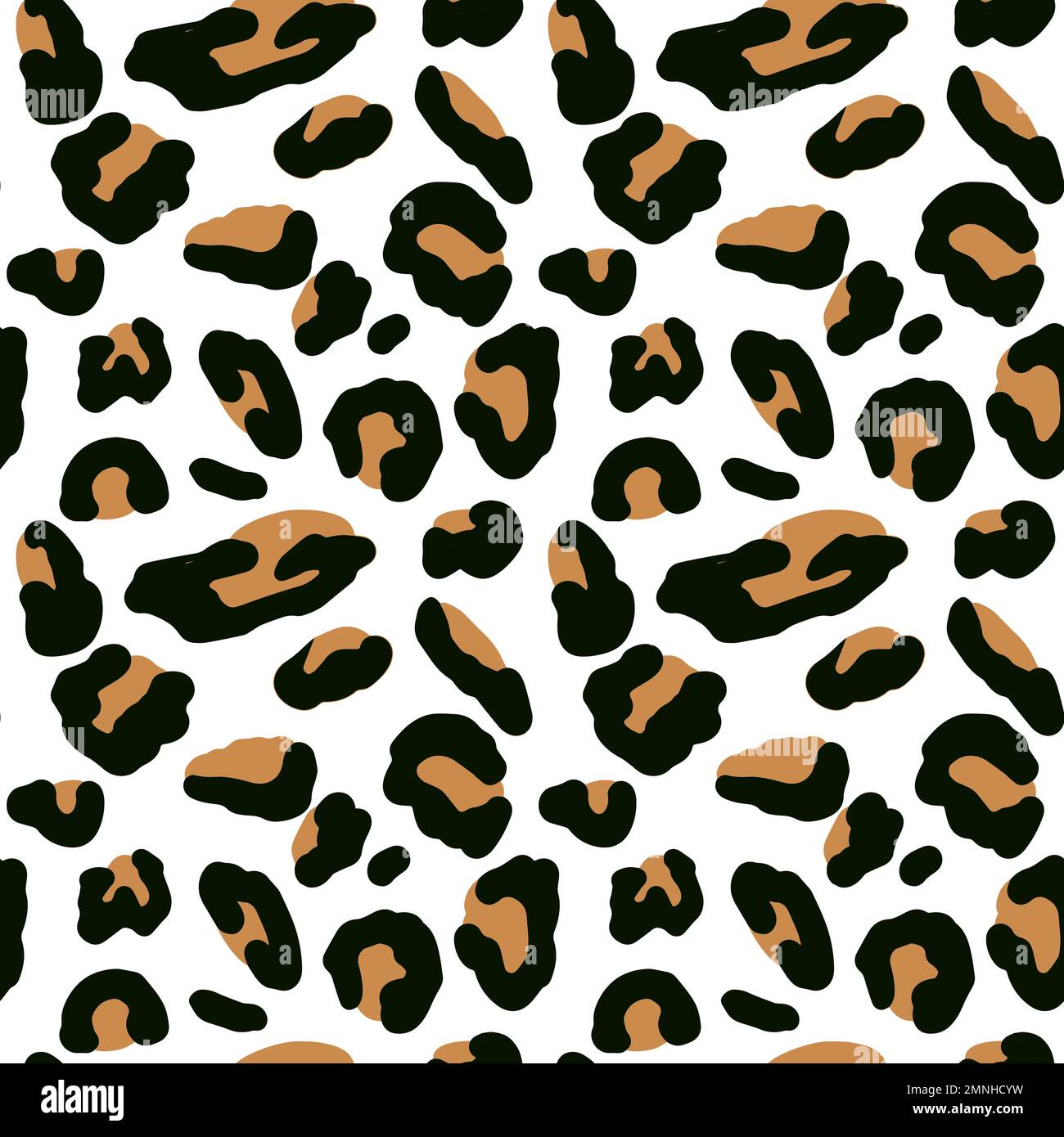 Vector seamless pattern. Leopard black and white skin texture Stock ...