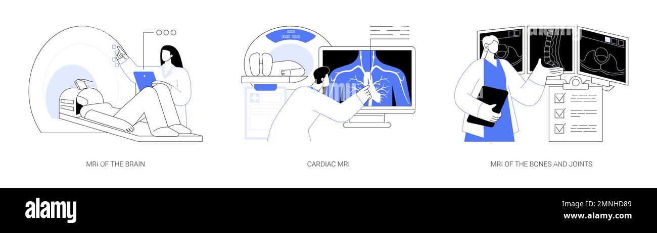 Magnetic resonance imaging abstract concept vector illustrations. Stock Vector