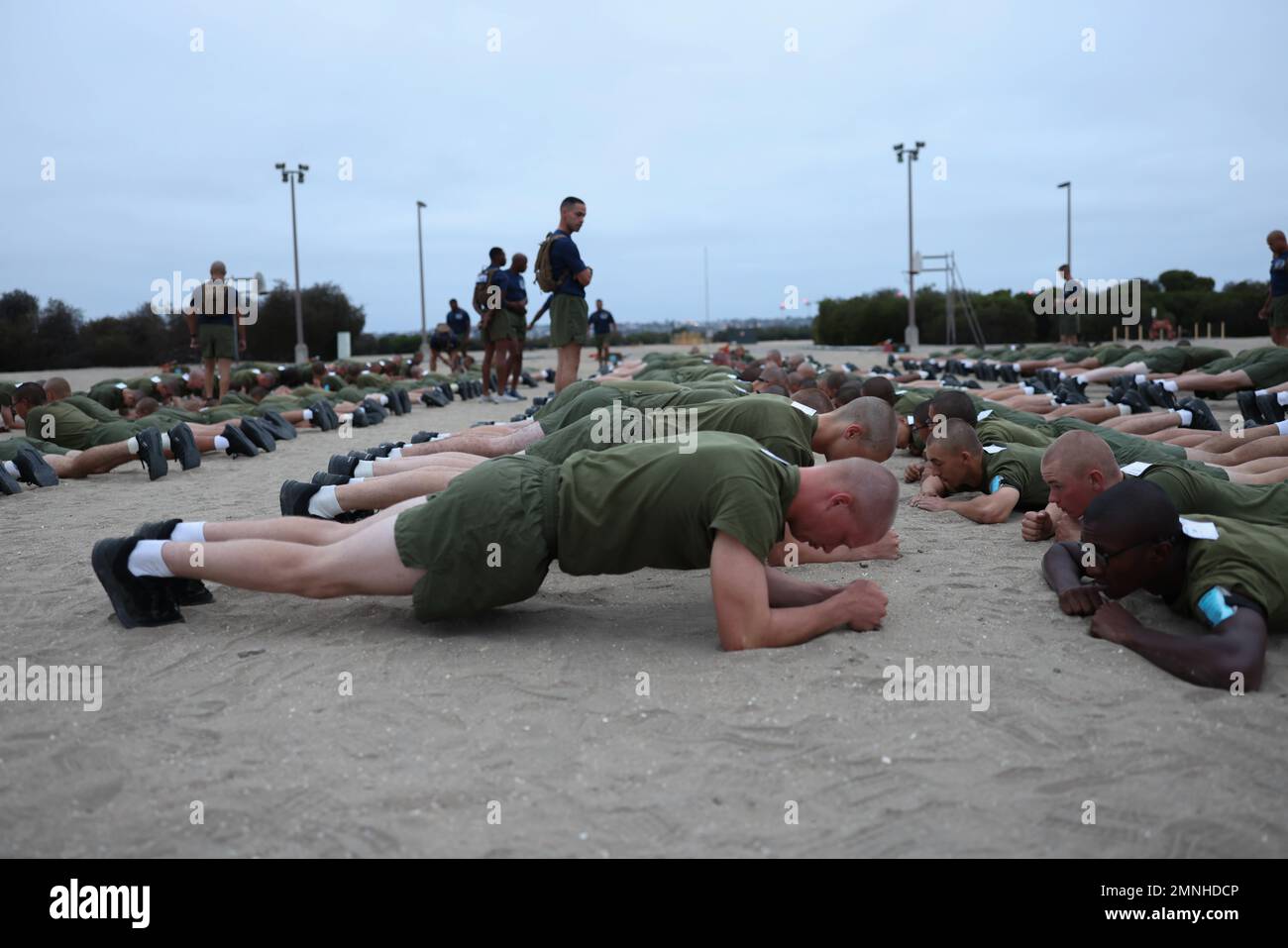 U.S. Marine Corps recruits with Mike Company, 2nd Recruit Training