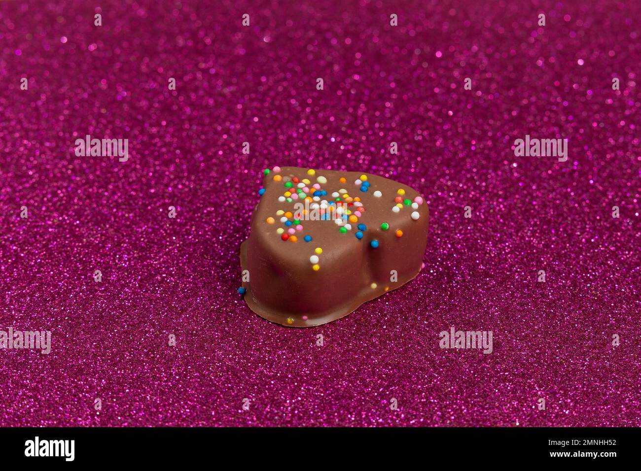 Marshmallows Covered With Chocolate And With Mini Colored Dragees. Stock Photo