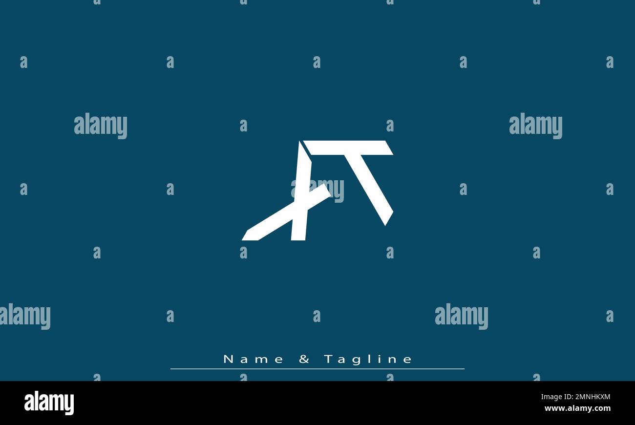 Alphabet letters Initials Monogram logo XT , TX Stock Vector