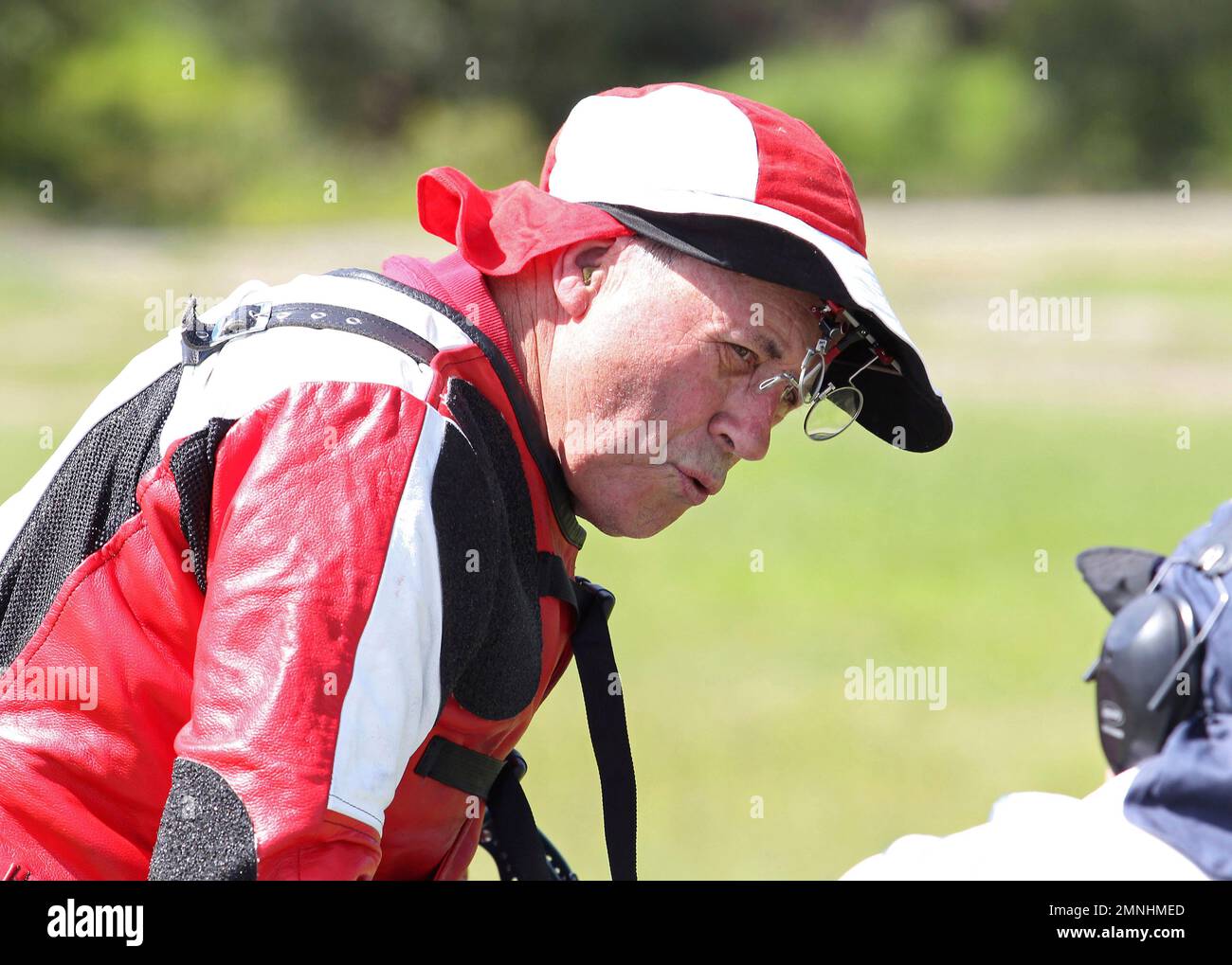 Robert Pitcairn of Canada prepares for a shooting competition at the