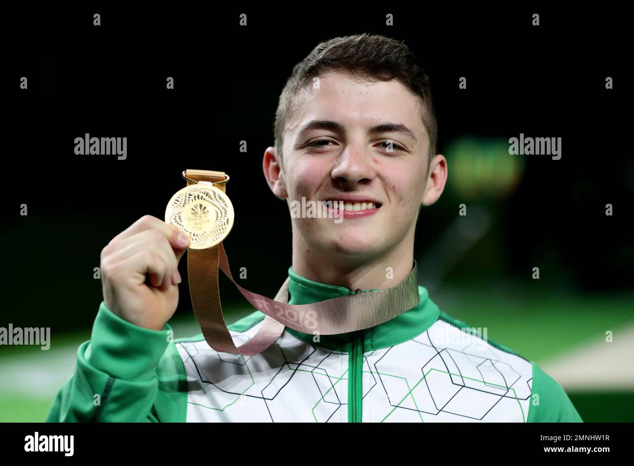 Gold medalist Rhys Mcclenaghan of Northern Ireland celebrates after