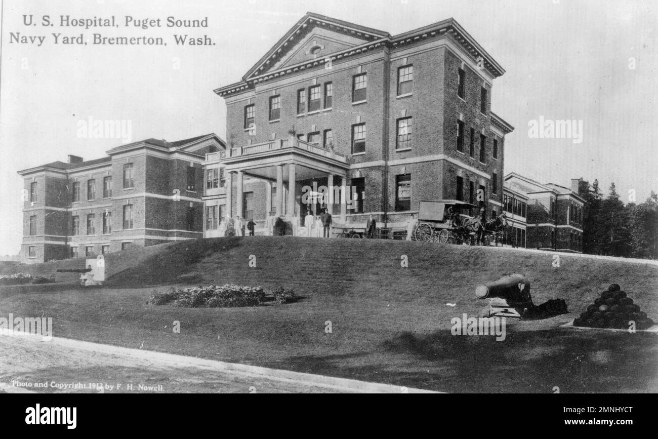 U.S. Hospital, Puget Sound, Navy Yard, Bremerton, Wash. [Naval Hospital Bremerton] ca. 1913 Stock Photo