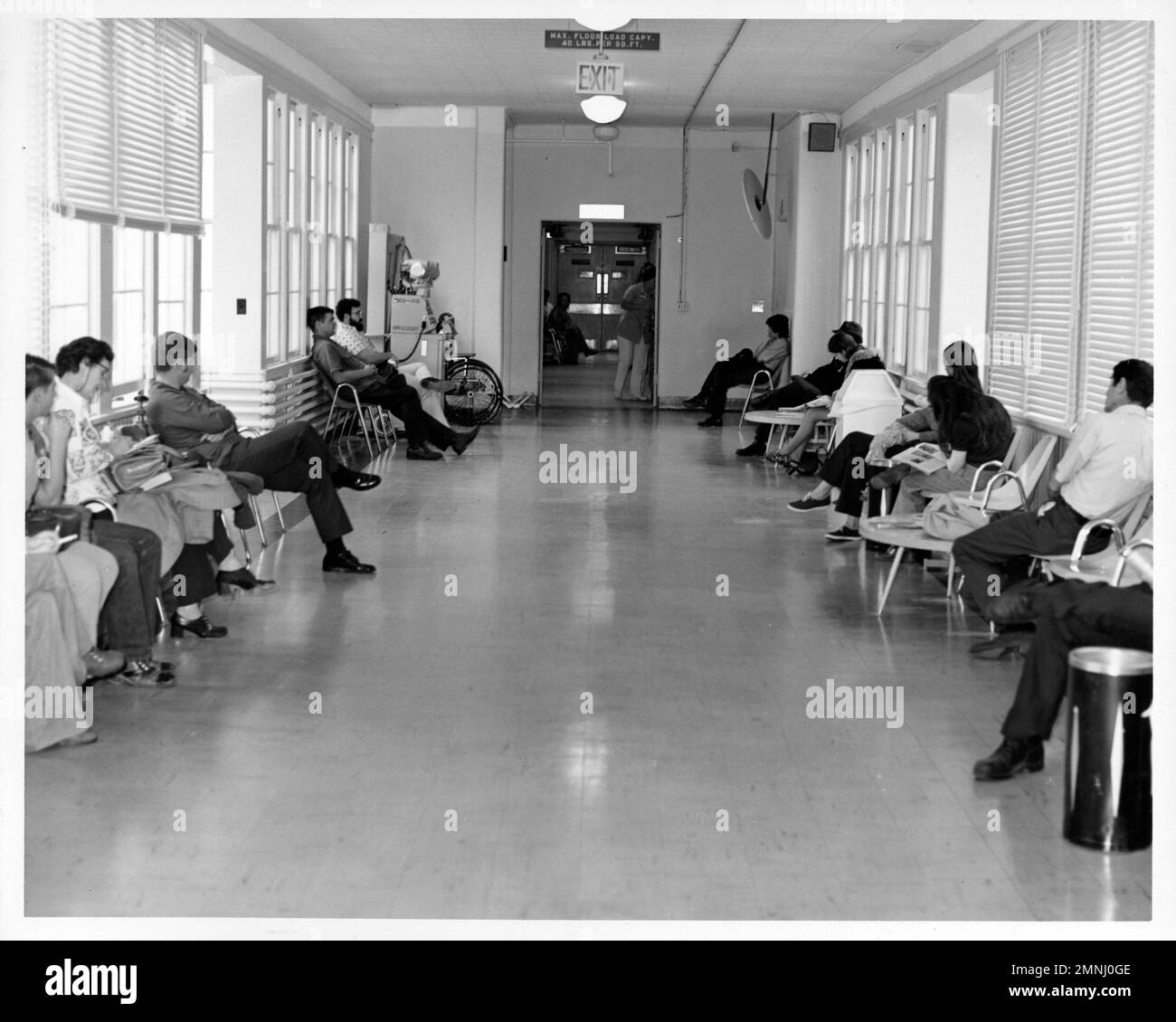 Naval Hospital Bremerton (possibly the waiting room) ca. 1974 Stock Photo