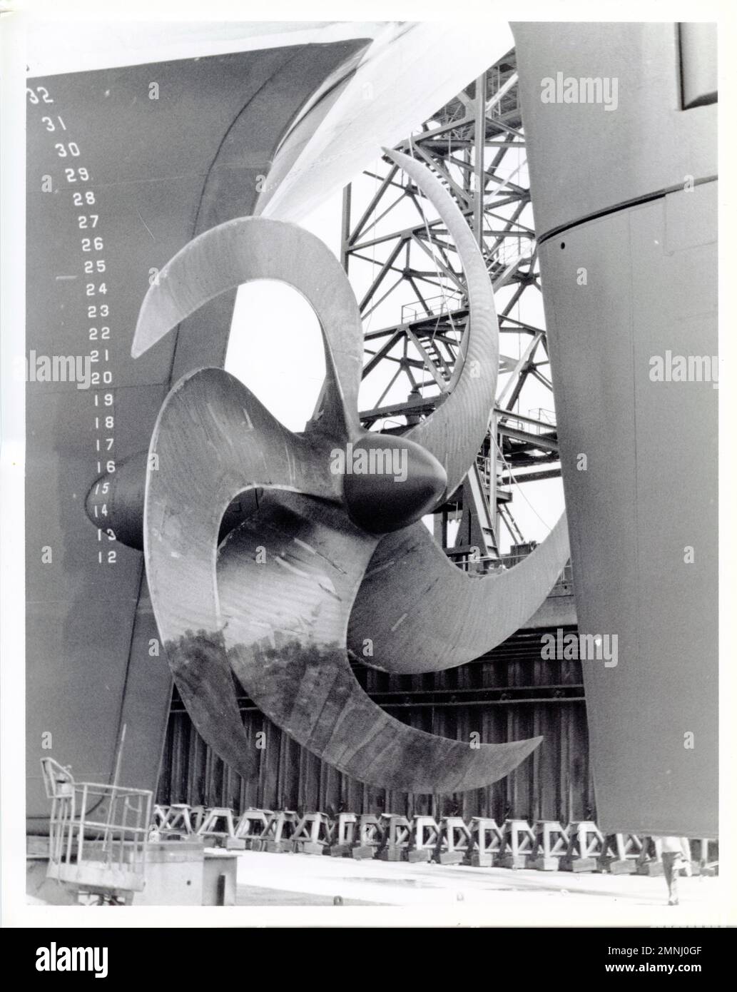 USNS Mercy's radically skewed propeller is designed to help reduce