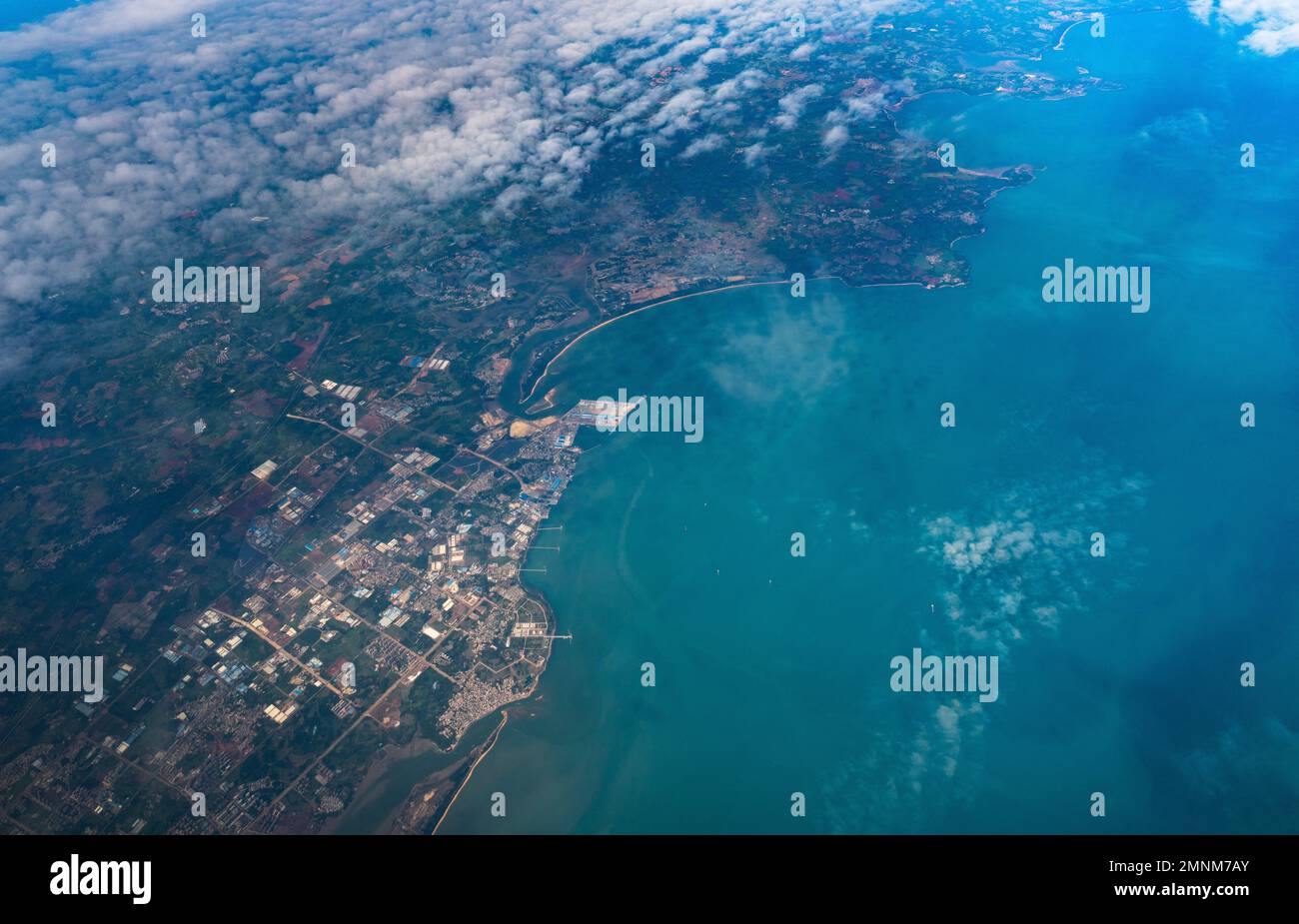 Have a bird's eye view of hainan island Stock Photo