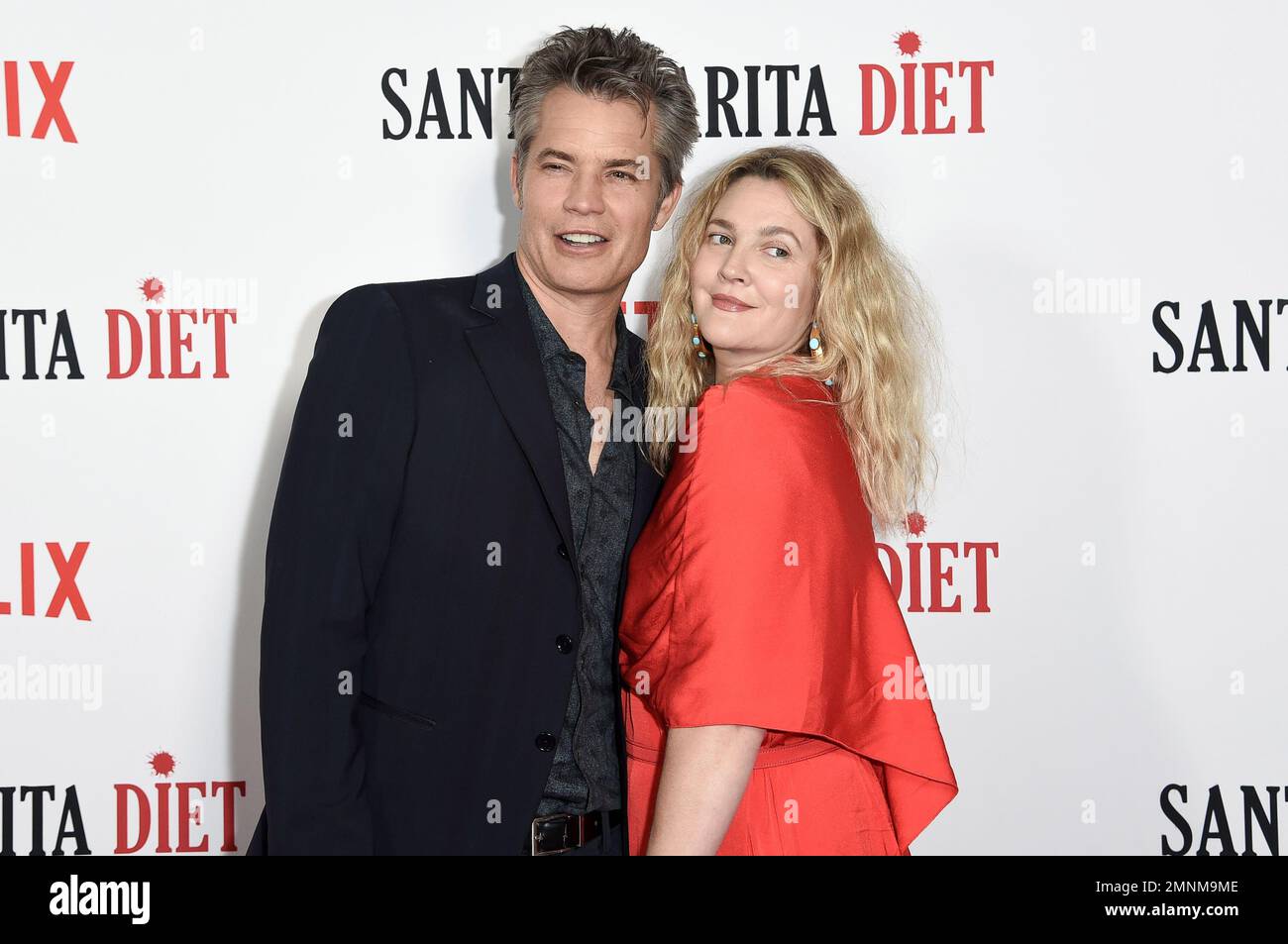 Timothy Olyphant, left, and Drew Barrymore attend the LA Premiere of ...