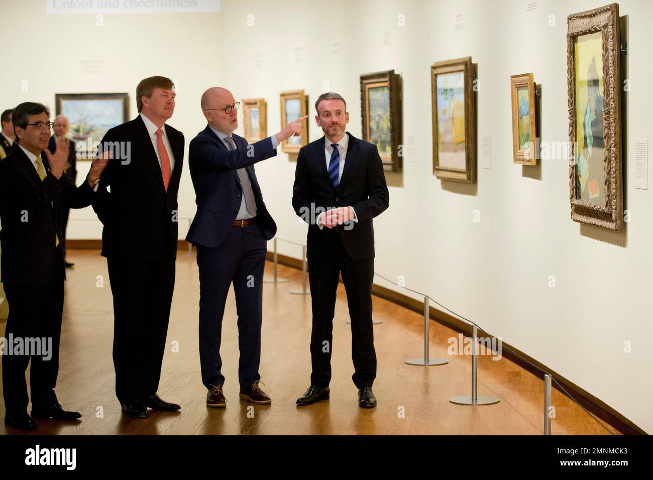 Senior researcher Louis van Tilborgh speaks about Dutch post-impressionist  painter Vincent van Gogh's self portrait, painted during a psychotic  episode, at the Van Gogh Museum in Amsterdam, Netherlands January 20, 2020.  REUTERS/Piroschka
