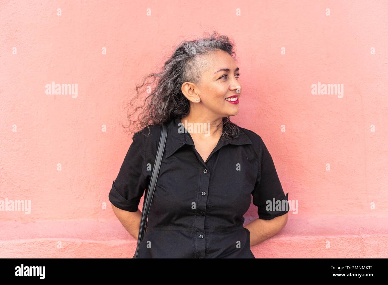 Beautiful mature grey haired hi-res stock photography and images - Alamy