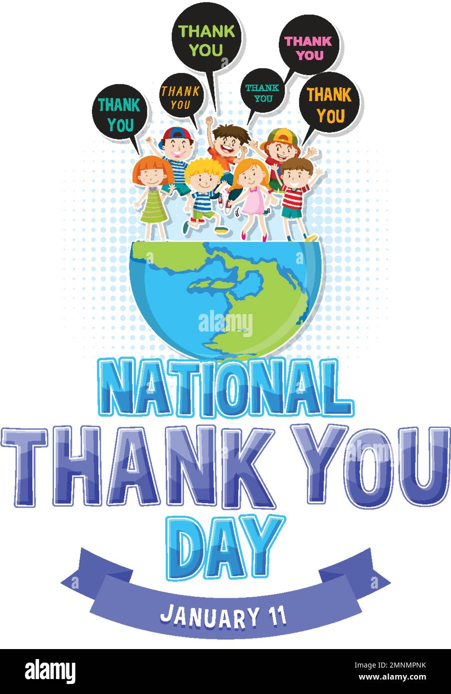 Happy National Thank You Day Banner illustration Stock Vector Image
