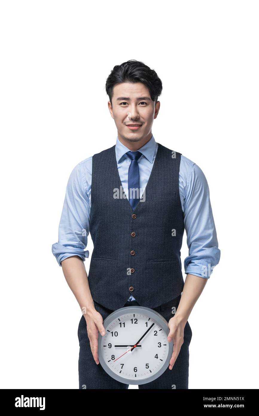 Business men and clock Stock Photo Alamy