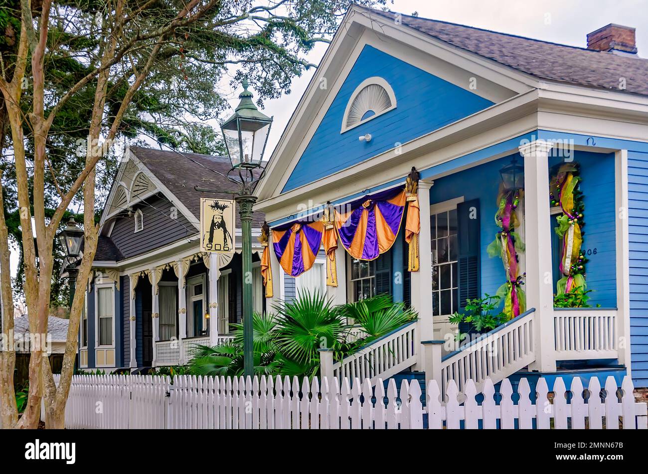 Joe Cain’s home is pictured on Augusta Street in the Oakleigh Garden District, Jan. 30, 2023, in Mobile, Alabama. Stock Photo