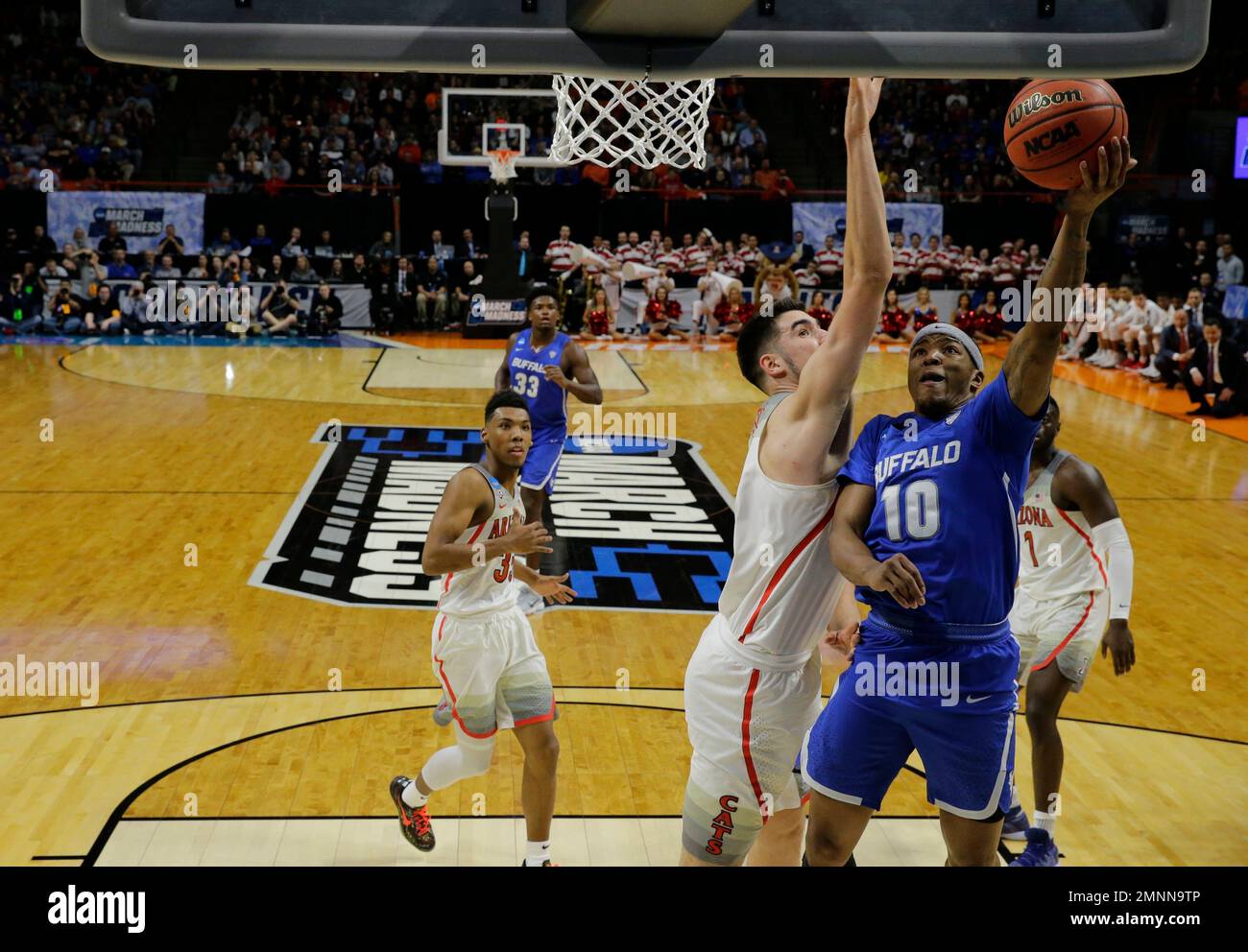 Buffalo guard Wes Clark (10) shoots against Arizona during the second